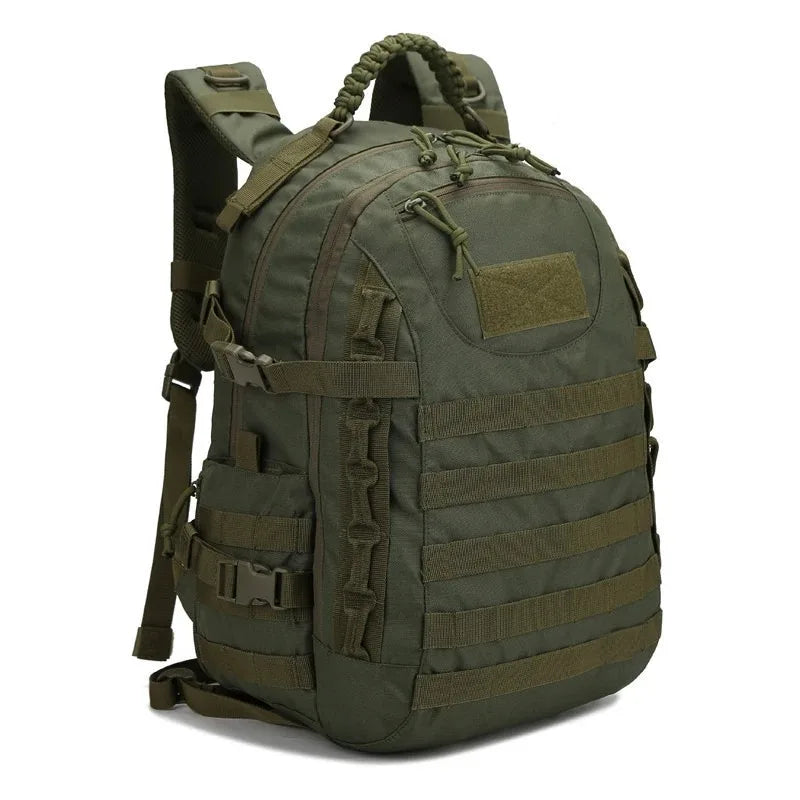 35 litre men's outdoor backpack Waterproof camo camping hiking backpack Large wearable sports bag