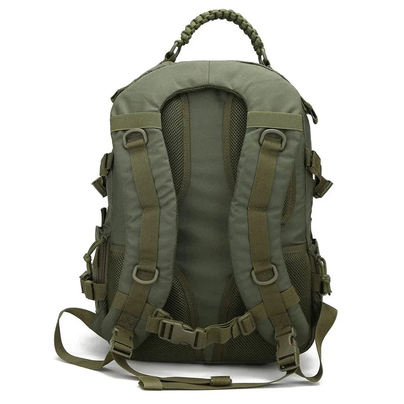 35 litre men's outdoor backpack Waterproof camo camping hiking backpack Large wearable sports bag