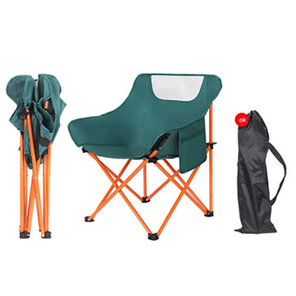 Metal Folding Chair Folding Stools Outdoor Camping Folding Chair Portable Picnic Moon Chair Leisure Beach Chairs