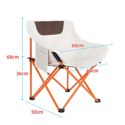 Metal Folding Chair Folding Stools Outdoor Camping Folding Chair Portable Picnic Moon Chair Leisure Beach Chairs