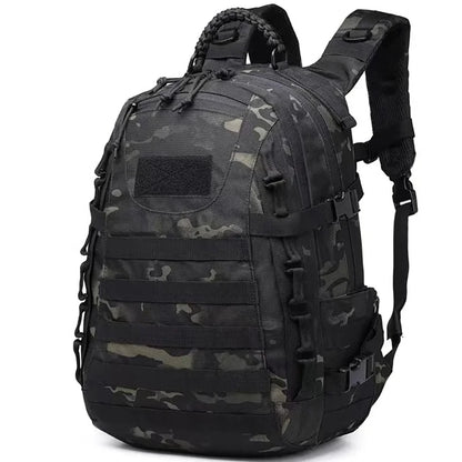 35 litre men's outdoor backpack Waterproof camo camping hiking backpack Large wearable sports bag
