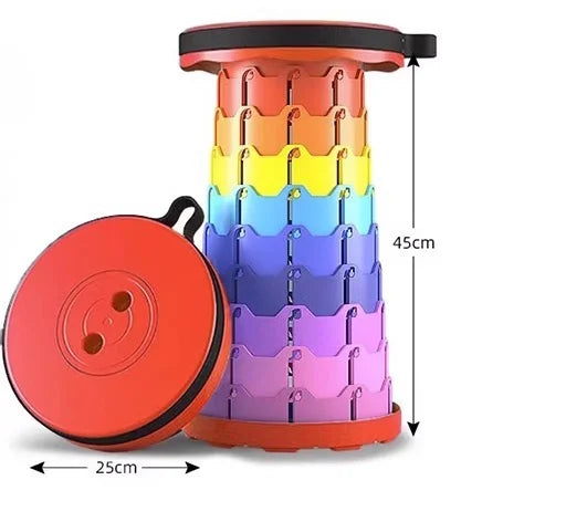 Portable Telescopic Stool Collapsible Retractable Folding Chair Lightweight Plastic Folding Chair Space Saving Furniture Stools