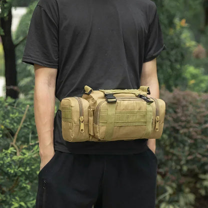 Outdoor mountaineering bag 600D waterproof Oxford shoulder bag camping hiking fishing bag hiking backpack
