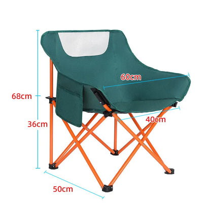 Metal Folding Chair Folding Stools Outdoor Camping Folding Chair Portable Picnic Moon Chair Leisure Beach Chairs