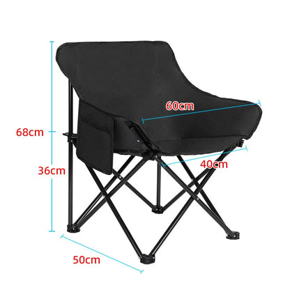 Metal Folding Chair Folding Stools Outdoor Camping Folding Chair Portable Picnic Moon Chair Leisure Beach Chairs