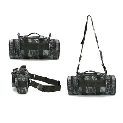 Outdoor mountaineering bag 600D waterproof Oxford shoulder bag camping hiking fishing bag hiking backpack