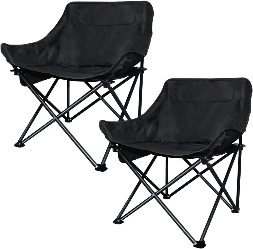 Metal Folding Chair Folding Stools Outdoor Camping Folding Chair Portable Picnic Moon Chair Leisure Beach Chairs
