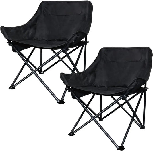 Metal Folding Chair Folding Stools Outdoor Camping Folding Chair Portable Picnic Moon Chair Leisure Beach Chairs