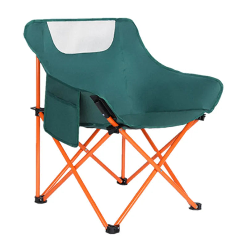 Metal Folding Chair Folding Stools Outdoor Camping Folding Chair Portable Picnic Moon Chair Leisure Beach Chairs