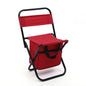 Fishing Stool Detachable Portable Folding Chair Beach Camping Chair with Cooler Bag Backrest Lightweight Outdoor Folding Chair